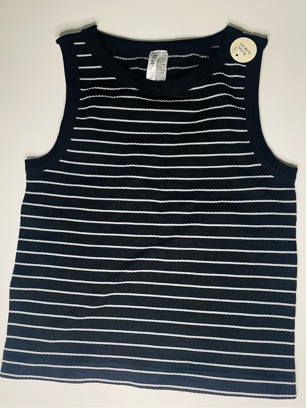 Striped Black and White Tank Top
